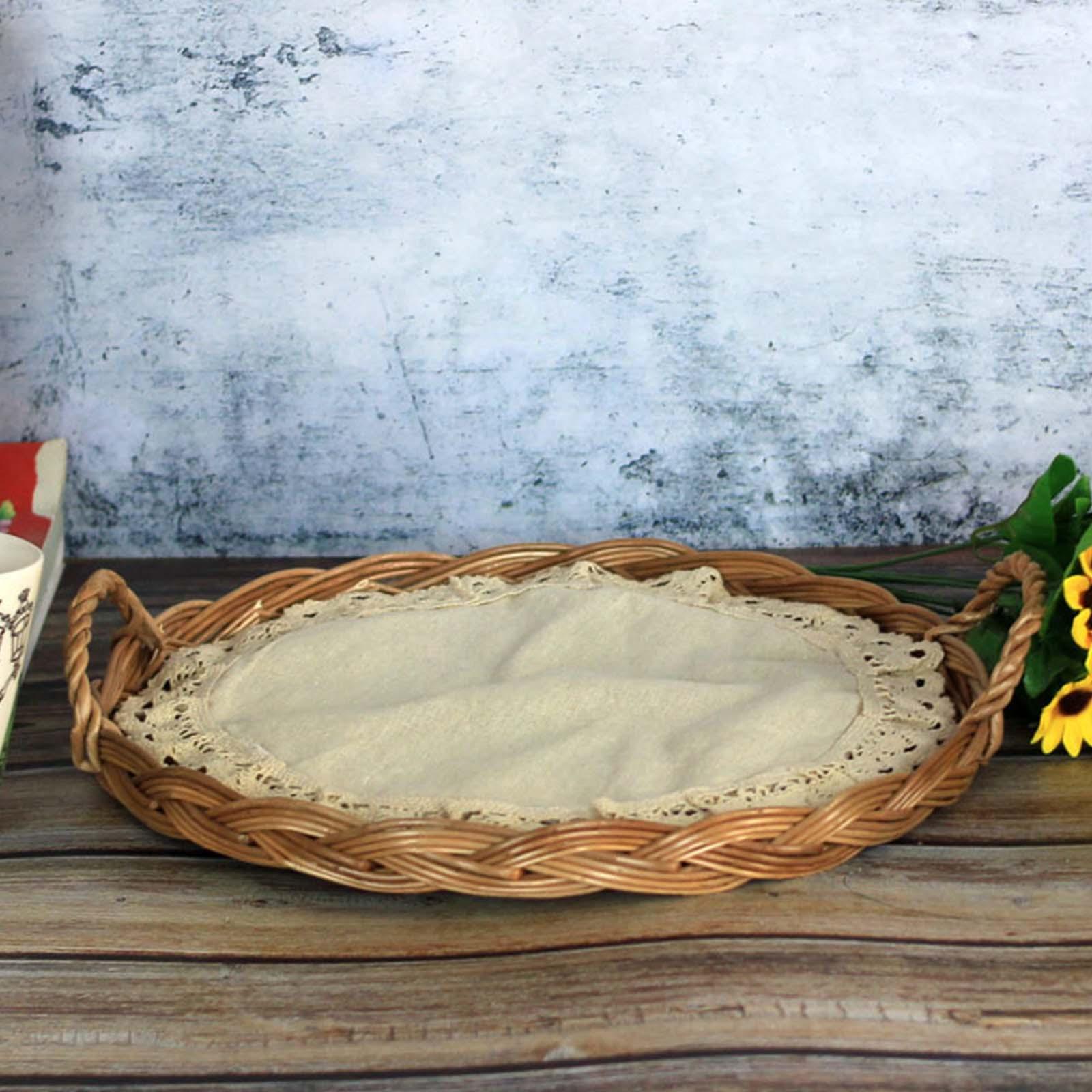 Food Dome Lid and Serving Tray - Rattan Tray Handle 评论和价格