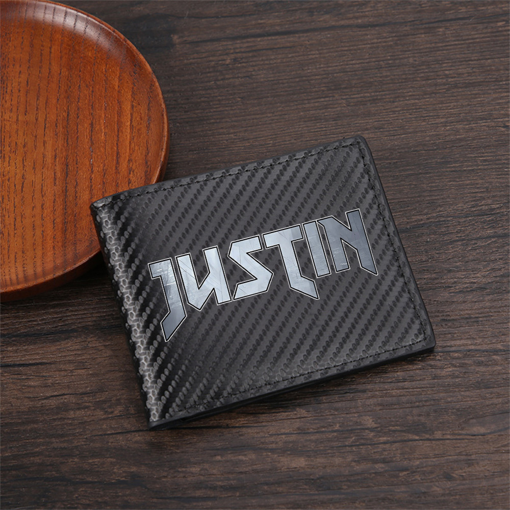 Metal styled name Justin logo  - Interior Design Name Card 评论和价格