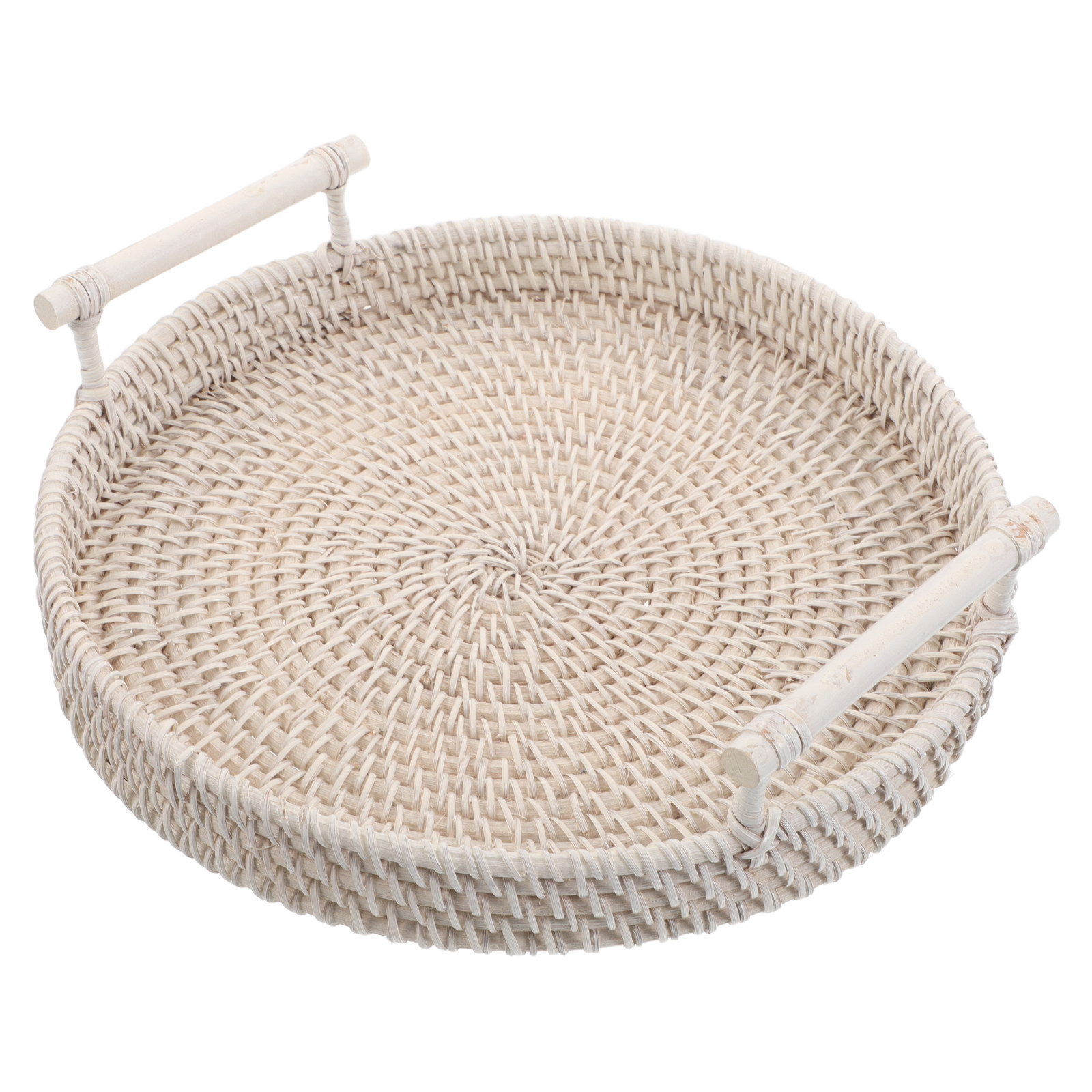 Round Rattan Tray Woven Round  - Rattan Tray Handle 评论和价格