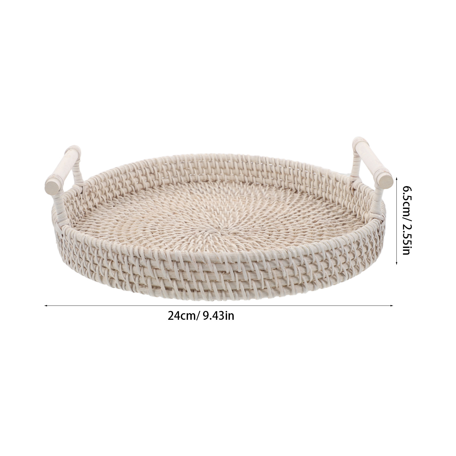 Round Rattan Tray Woven Round  - Rattan Tray Handle 评论和价格