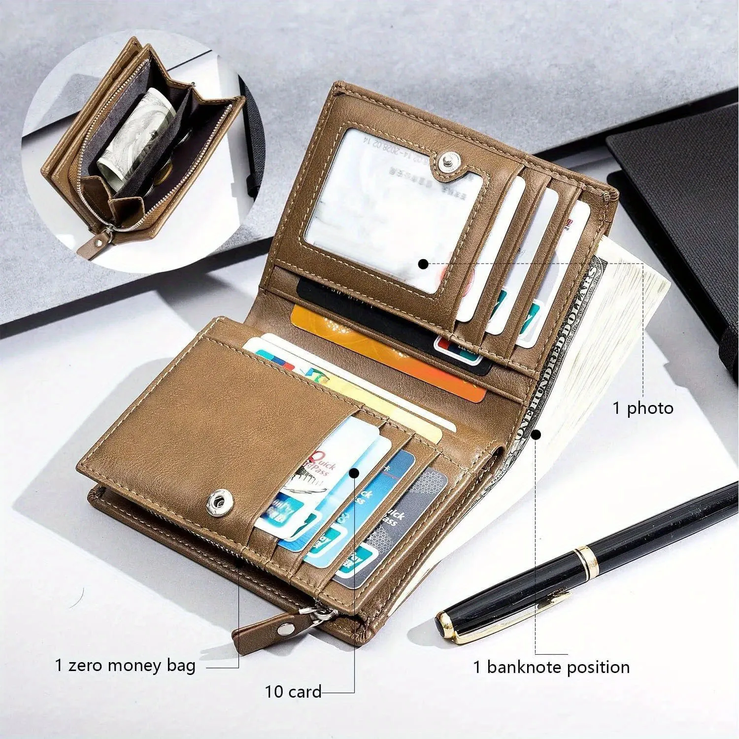 Men's Personalized PU Leather  - Interior Design Name Card 评论和价格