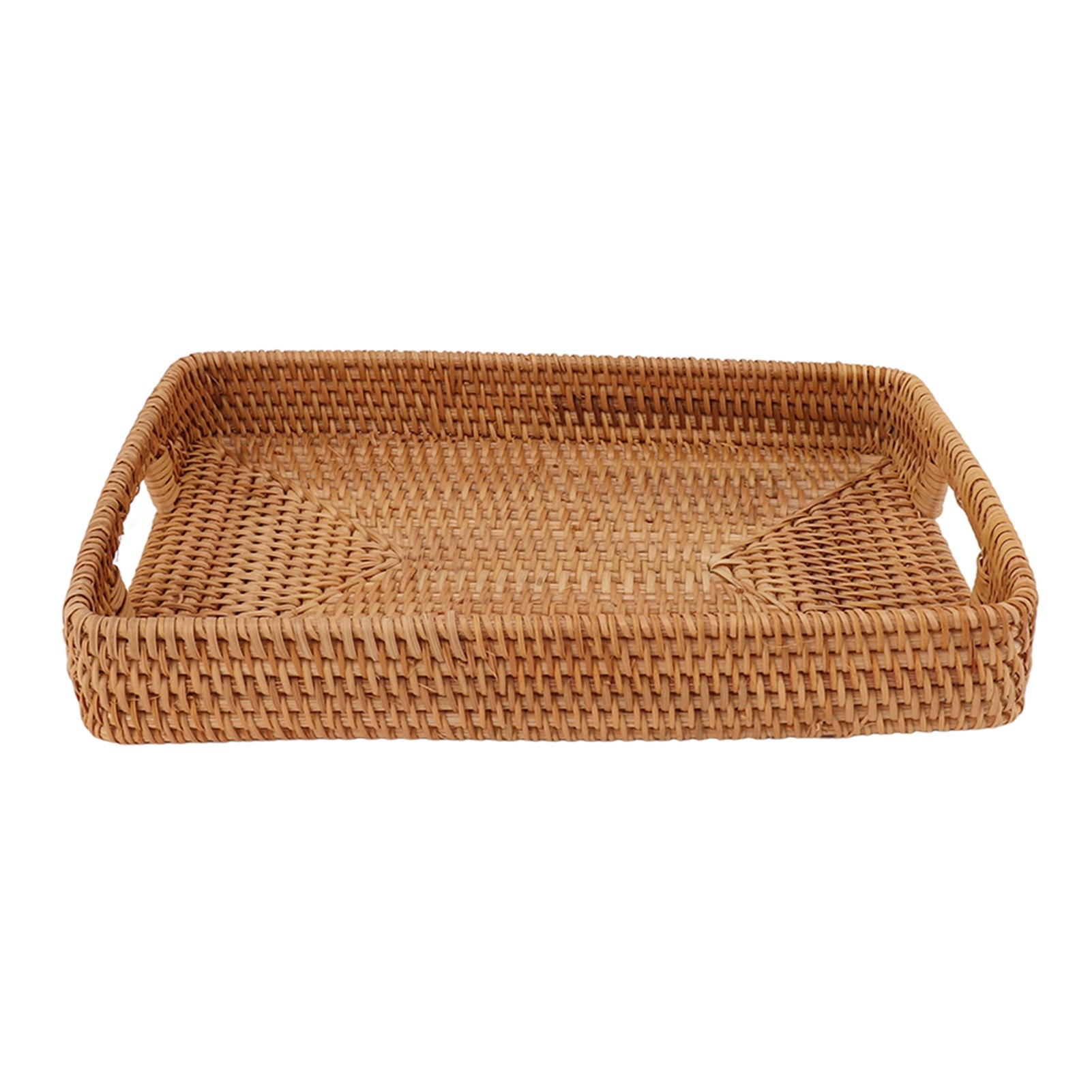 E5 Serving Basket Tray with Ha - Rattan Tray Handle 评论和价格