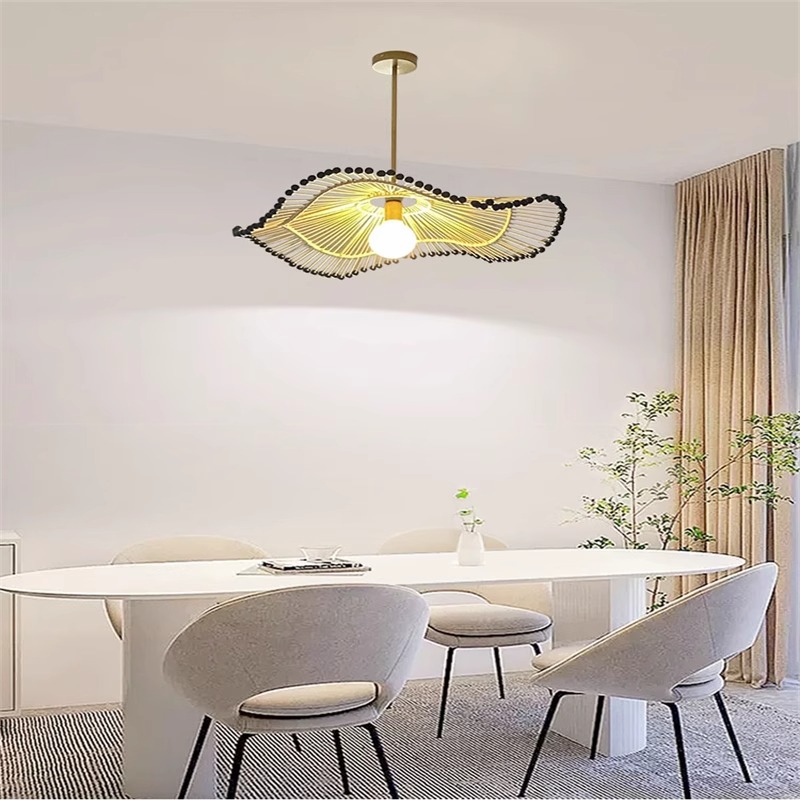 Japanese Style Wabi Sabi Handm - Wicker Pendant Shade 评论和价格