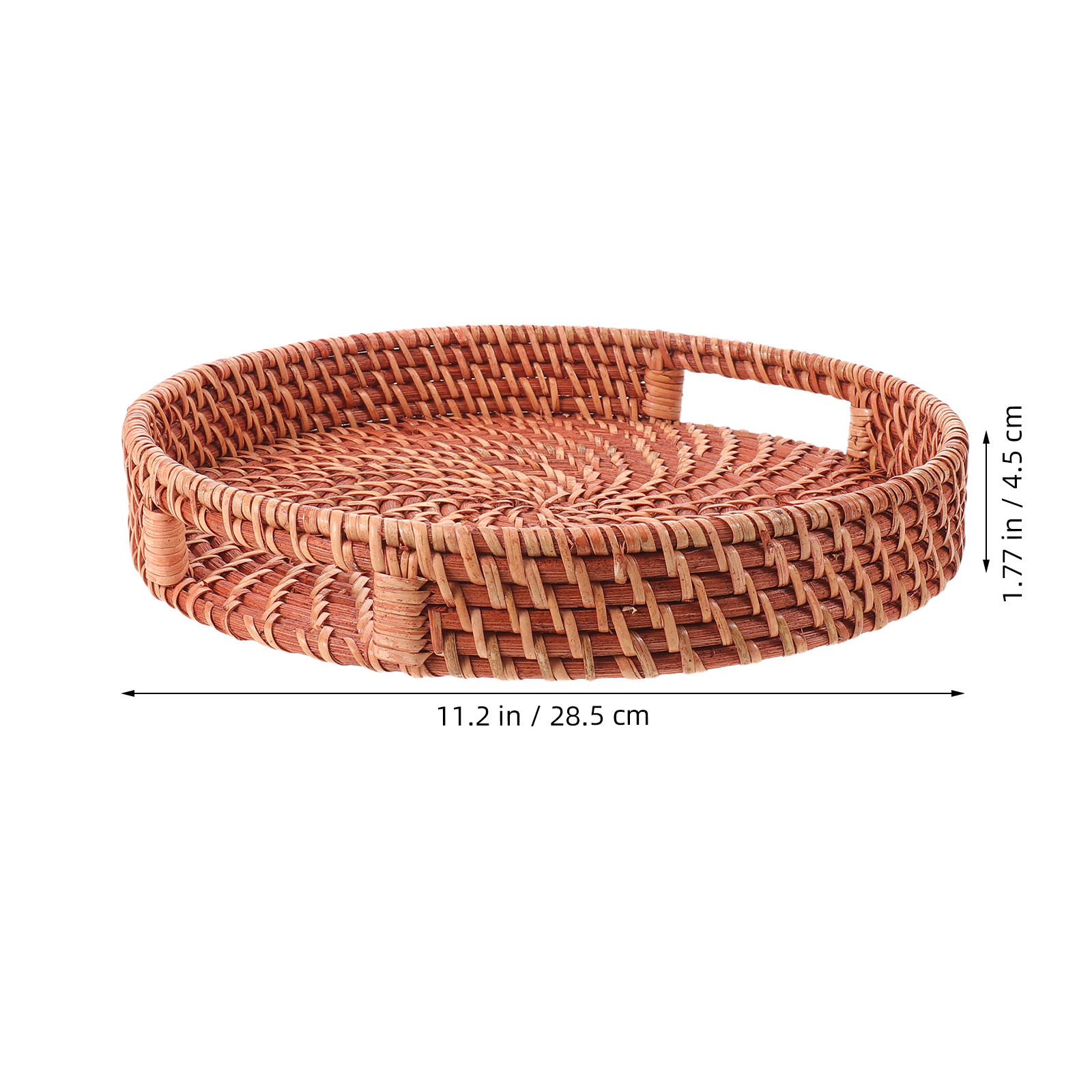 Handwoven Round Rattan Tray 28 - Rattan Tray Handle 评论和价格