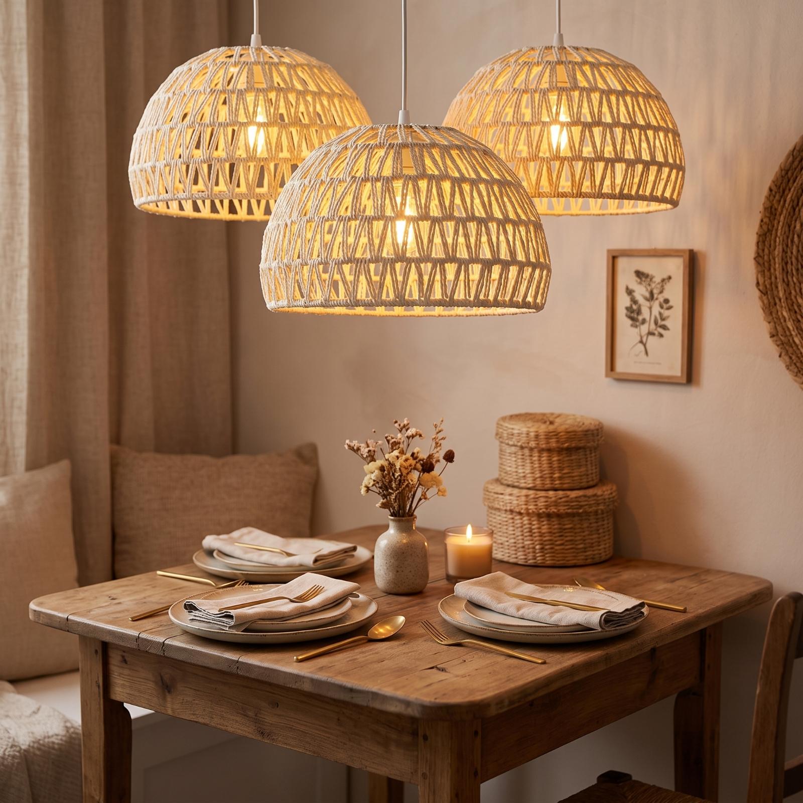 Wicker Style Paper Rope Lamp S - Wicker Pendant Shade 评论和价格