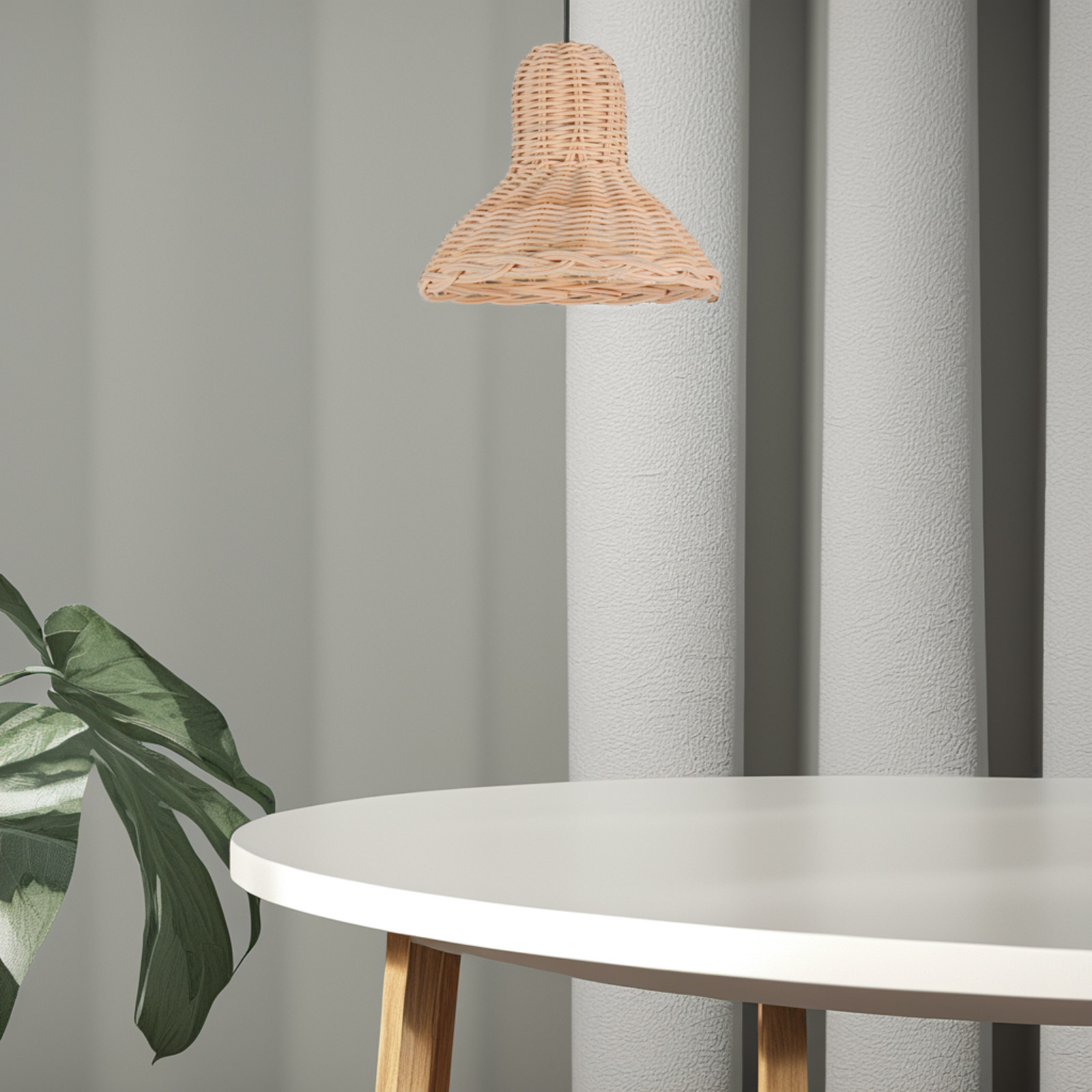 Rattan Handwoven Lampshade Rus - Wicker Pendant Shade 评论和价格