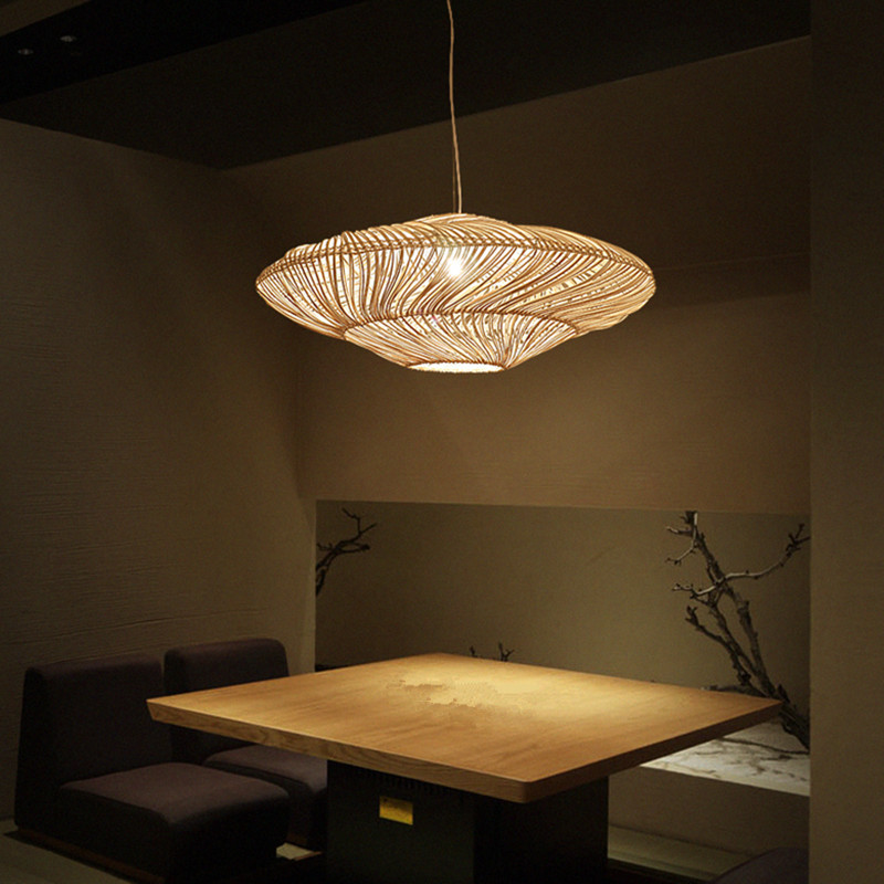 New UFO Shades Pendant Lamp Ja - Wicker Pendant Shade 评论和价格