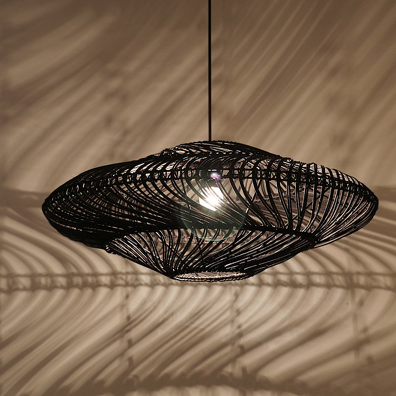 New UFO Shades Pendant Lamp Ja - Wicker Pendant Shade 评论和价格