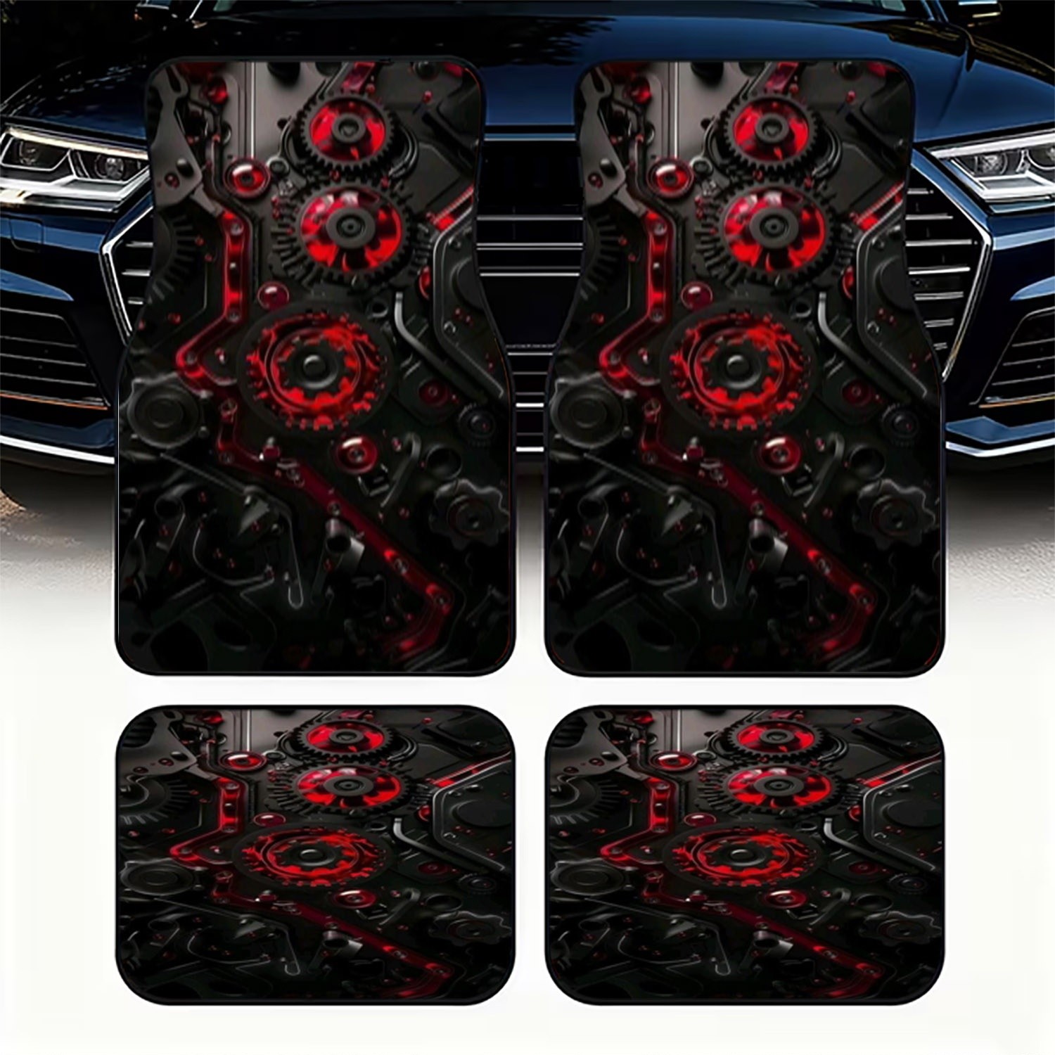 4pcs Car Floor Mats, Futuristi - Interior Design Industrial Style 评论和价格