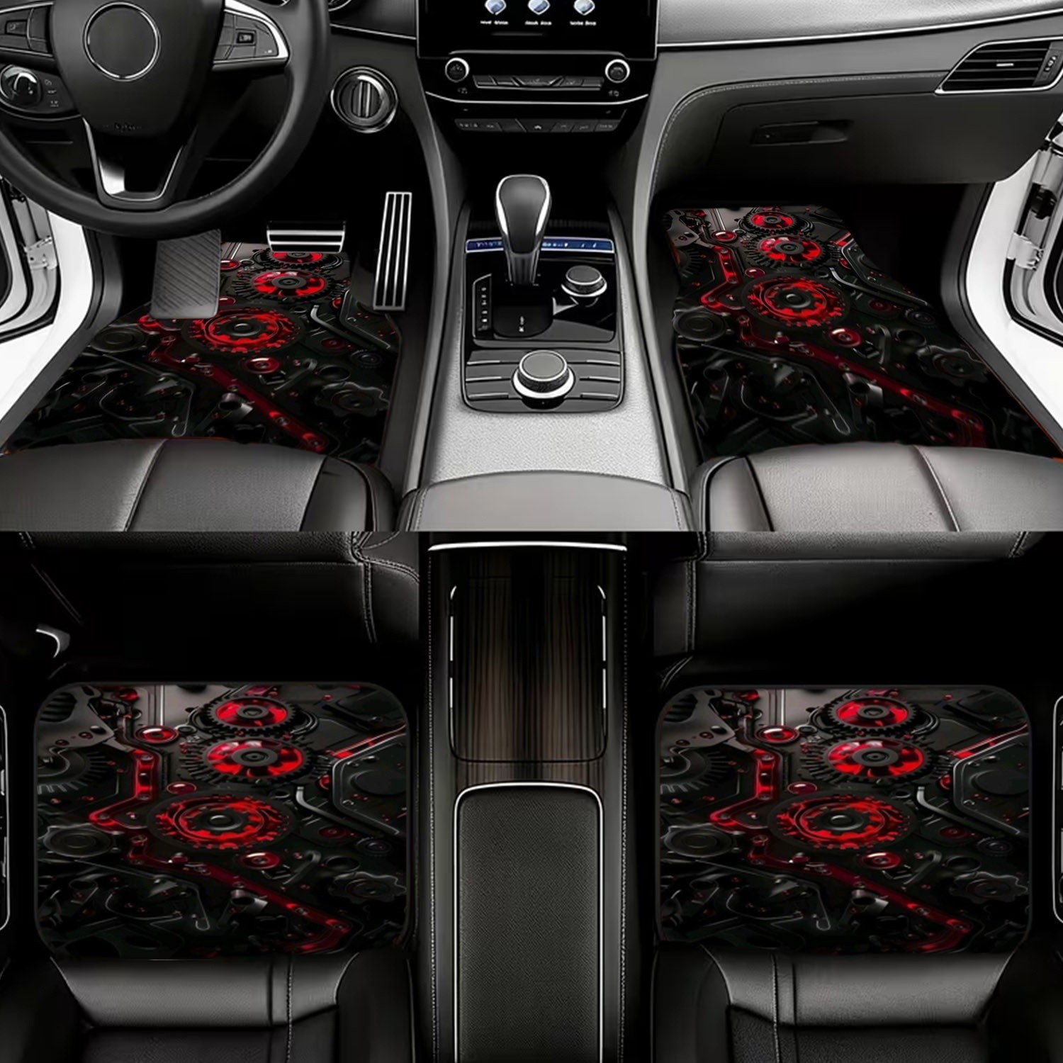 4pcs Car Floor Mats, Futuristi - Interior Design Industrial Style 评论和价格