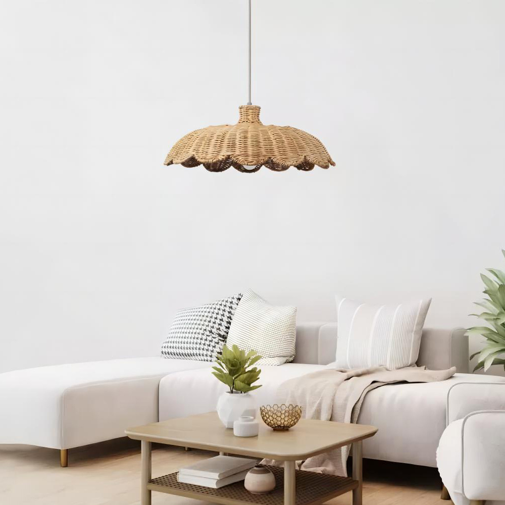 Hand‑Woven Rattan Lampshade Sc - Wicker Pendant Shade 评论和价格